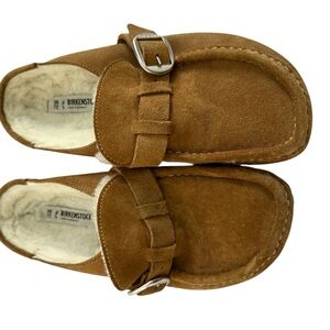 Birkenstock Tan Suede Slippers